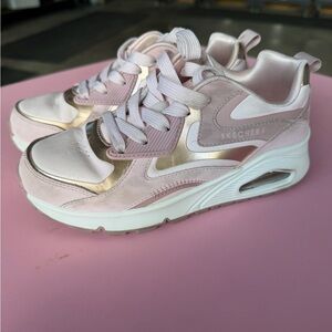 Skechers Kids' Pink and Gold Athletic Sneakers